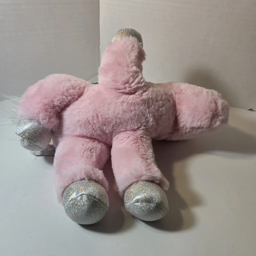 Douglas Cuddle Toys Pink Unicorn Pegasus Plush Silver Hooves Wings 10